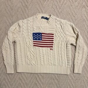 Polo Ralph Lauren Aran Flag Sweater S